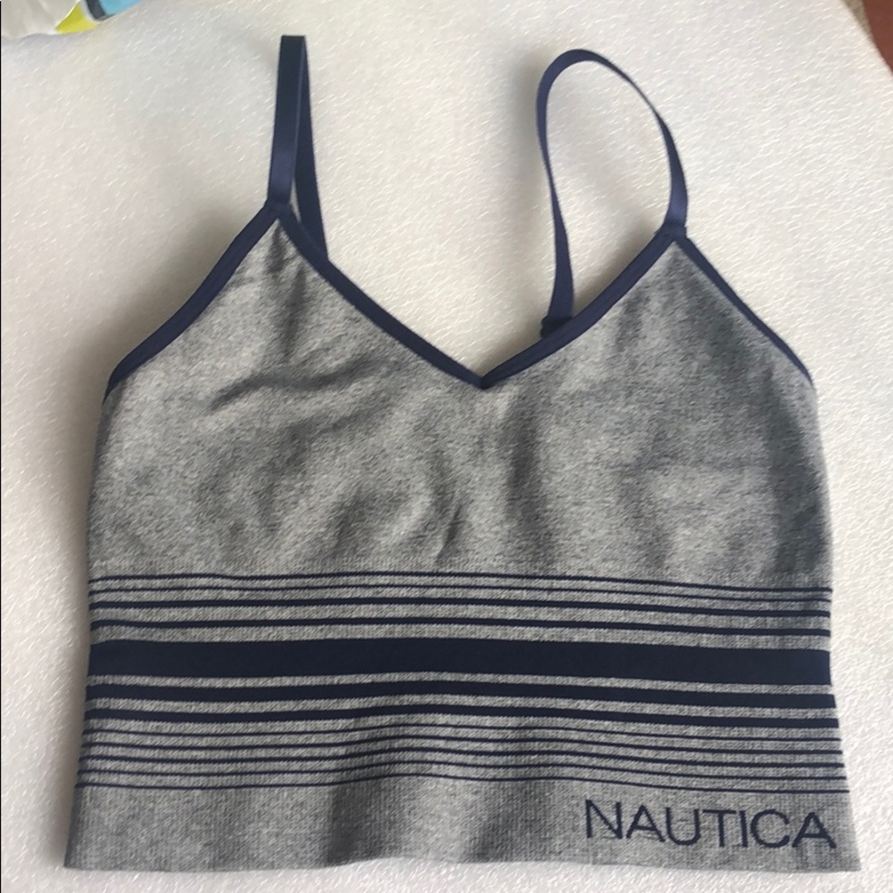 Nautica  sport bra . Girls - small- Gray & Blue